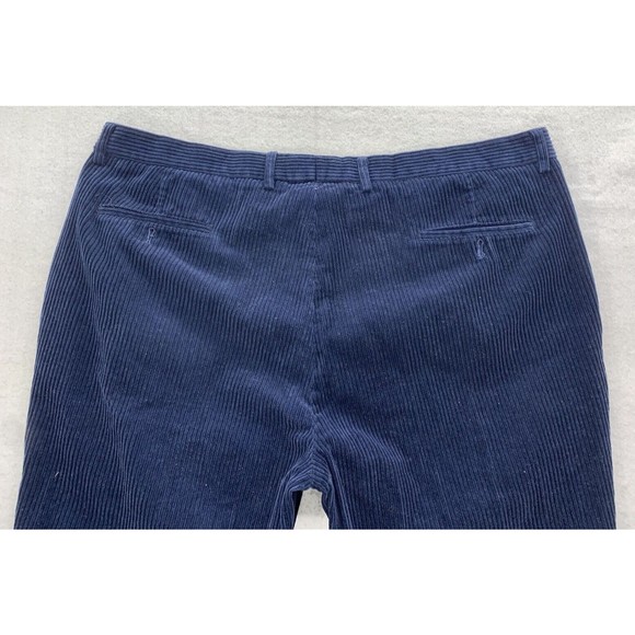 Prestige Original Corduroy Pants Mens 40 X 32 Blue Flat Front Business Casual - Picture 14 of 16